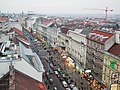 The Mariahilfer Straße in Vienna in 2006, with frequent car congestion