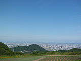 幌見峠から眺めた札幌市街（2015年8月）