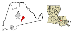 Location of Sorrento in Ascension Parish, Louisiana.