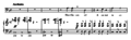 Image 18The opening bars of the Commendatore's aria in Mozart's opera Don Giovanni. The orchestra starts with a dissonant diminished seventh chord (G# dim7 with a B in the bass) moving to a dominant seventh chord (A7 with a C# in the bass) before resolving to the tonic chord (D minor) at the singer's entrance. (from Classical period (music))