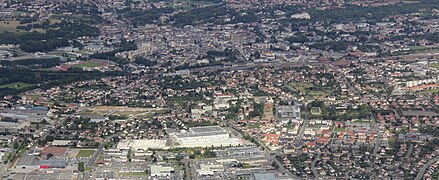 Vue aérienne de la ville de Dreux.