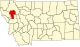 State map highlighting Lake County