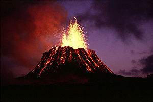 Pu'u O'o volcanic cone