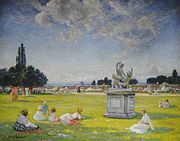 Alice Maud Fanner, Summer at Hampton Court, Oil on canvas (1898)
