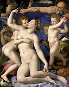 Alegoría del triunfo de Venus (1540-1545), de Bronzino, National Gallery, Londres.