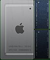 ヒートスプレッダ付きのApple M1プロセッサ。右に見えている2つのチップは積層されたLPDDR4X SDRAMである