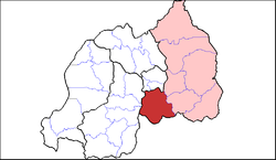 Shown within Eastern Province and Rwanda