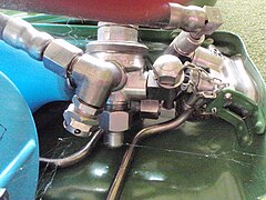 Close up of oxygen supply regulator in an IDA-71 rebreather