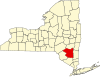 Округ Алстер на карте штата.