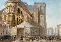 Napoleon anländer till Notre Dame inför sin kröning den 2 december 1804.