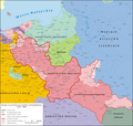 La Polonia e la Lituania intorno al 1370-1382