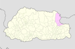 Map of Trashiyangtse District in Bhutan