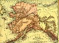 Image 8Alaska in 1895 (Rand McNally). The boundary of southeastern Alaska shown is that claimed by the United States before the conclusion of the Alaska boundary dispute. (from History of Alaska)