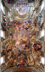 La gloria de San Ignacio (1685-1694), d'Andrea Pozzo, Ilesia de San Ignacio (Roma).