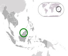 汶萊的位置（綠色） 東盟（深灰色）  —  [圖例放大]