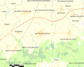 Poziția localității Neuville-aux-Bois