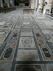 Floor (detail from the tomb of Belisario Corenzio) - Church of Saints Severino and Sossio of Naples