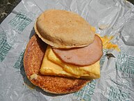 Pandesal breakfast sandwich from McDonald's Philippines