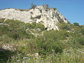 Cava del Rivettazzo, some tombs in the cliff face.