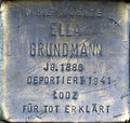 Stolperstein für Ella grundmann (Trajanstraße 41)