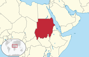 Kart over Republikken Sudan