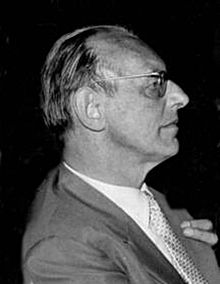 Carl Orff by die Fidula werkwinkel in 1956