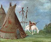Джордж Кэтлин. «Воин из племени Каманч», 1835