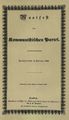 Manifest der kommunistischen Partei (Kommunistisches Manifest) 1848