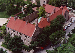 Aerial view of the Glessner House