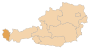 Položaj pokrajine Vorarlberga u Austriji