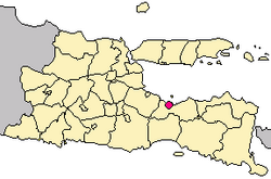 Location within East Java