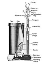 Cross-sectional view of an American M2 mine