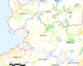 Mapa obce Assérac