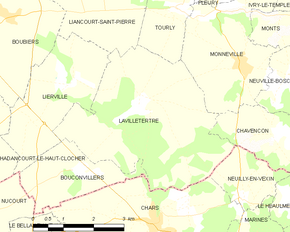 Poziția localității Lavilletertre