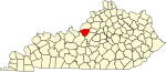 State map highlighting Bullitt County