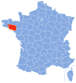 Localisation du Morbihan en France