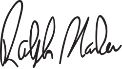 Ralph Naders signatur