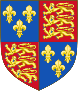 Blason en tant que roi d'Angleterre et de France (titulaire) à partir de 1406.