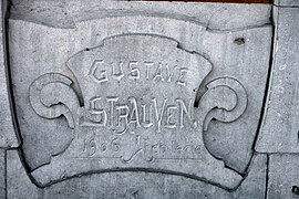 Signature de Gustave Strauven. 61, avenue Louis Bertrand à Schaerbeek