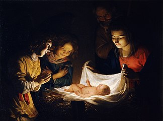 Adorazione del Bambino, 1619- 1620, Firenze, Galleria degli Uffizi