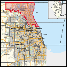 Description de l'image Illinois's 10th congressional district (since 2023).svg.
