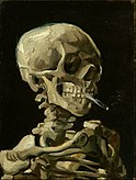 Skelet kəlləsi ilə yanan siqaret, 1885-1886-cı illər. Van Qoq Muzeyi, Amsterdam