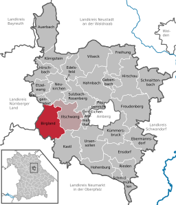 Läget för Birgland i Landkreis Amberg-Sulzbach