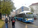 Volvo 8500LE (lågentréversionen) med gasdrift (Volvo B10BLE) i Helsingfors, Finland.