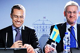 Utenriksministrene Stubb og Carl Bildt i 2010. Foto: Magnus Fröderberg/norden.org