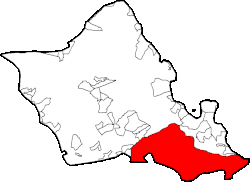 Location within the island of Oahu in the state of Hawaii
