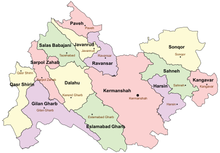 Counties of Kermanshah Province