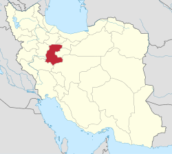 Lage der Provinz Markazi im Iran