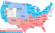 States and territories that made slavery legal       or illegal       while the election was held.