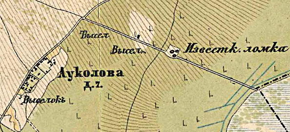 План деревни Авколево. 1885 год